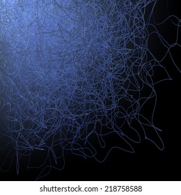 hair on black background, vector illustration