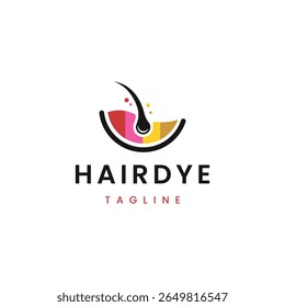 Hair paint or hair polish logo design, with a soft color concept