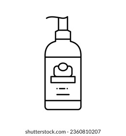 hair palm oil line icon vector. hair palm oil sign. isolated contour symbol black illustration