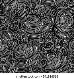 hair pattern with  swirls