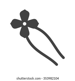 Hair, pin, clip icon vector image. Can also be used for makeup and accessories. Suitable for use on mobile apps, web apps and print media.