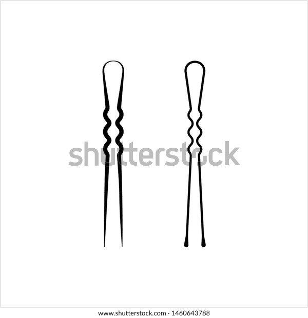 Hair Pin Icon Hair Bobby Pin Stock Vector Royalty Free 1460643788