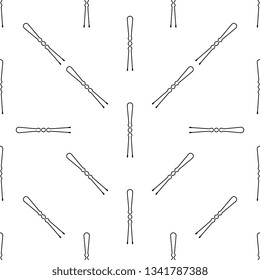 Hair Pin Icon Seamless Pattern, Hair Bobby Pin Icon, Bobby Pin Icon Vector Art Illustration