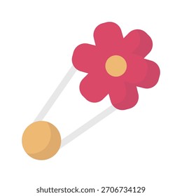 Hair pin Vector Icon which can easily modify or edit


