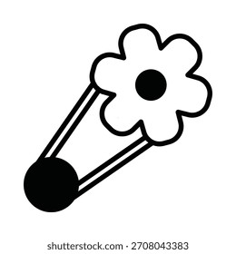 Haarnadel Vektor Icon, die leicht ändern oder bearbeiten können
