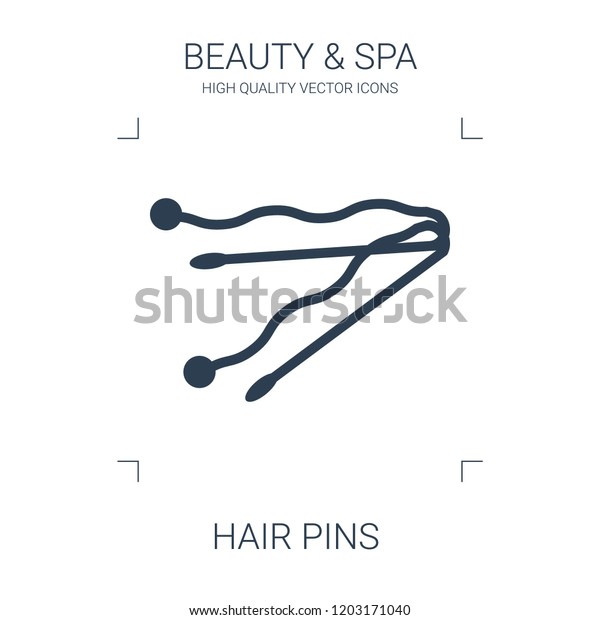 Hair Pins Icon High Quality Filled Stock Vector Royalty Free
