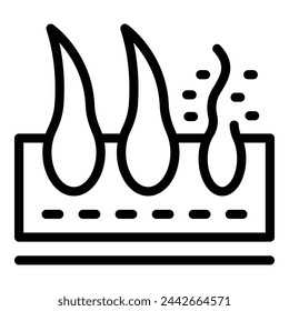Hair problem icon outline vector. Trichology treatment. Hair lose medical