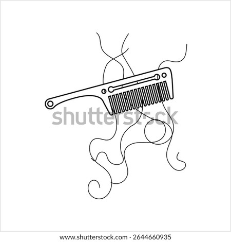 Hair Problem Icon Split Ends Vector Art Illustration