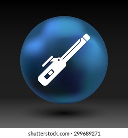hair products theme curlers elements beauty icon.