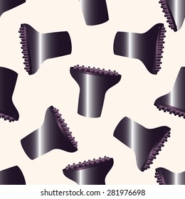 hair products theme diffuser , cartoon seamless pattern background