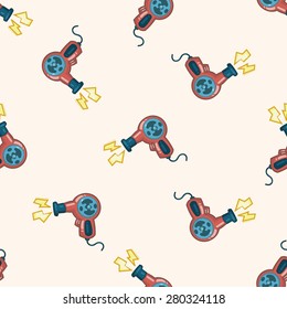 Hair Products Theme Hair Dryer , Cartoon Seamless Pattern Background