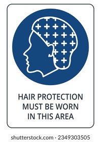 Hair Protection Symbol with Label
