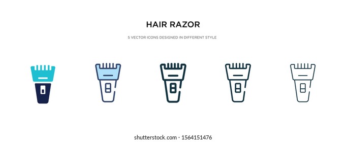 hair razor icon in different style vector illustration. two colored and black hair razor vector icons designed in filled, outline, line and stroke style can be used for web, mobile, ui