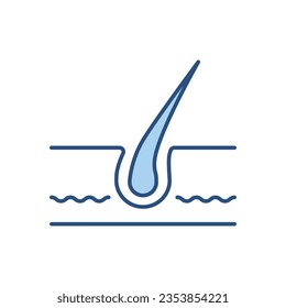 Hair Related Vector Line Icon. Isolated on White Background. Editable Stroke