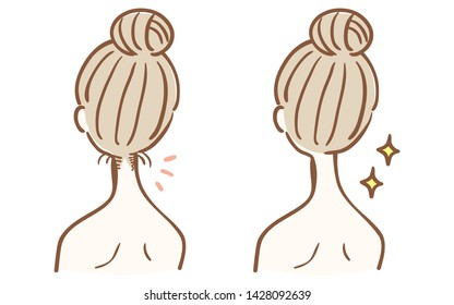 Hair removal before and after nape