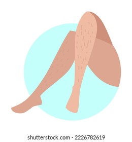 Dibujo vectorial de la caricatura de remoción del pelo. Las piernas de hadas necesitan epilación. Cosmetología, salón de belleza, concepto de pelo