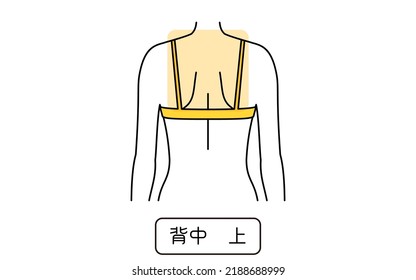 Hair removal Clip art for women by part - Translation:Upper back