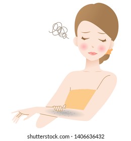 hair removal dark spot on woman’s arm. beauty and healthy skin care concept