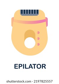 Hair removal epilator. Methods of epilation and depilation. Equipment for beauty salon. Spa procedures, health and skin care. Beauty and hygiene. Gadget and device. Cartoon flat vector illustration