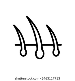 Hair removal icon in thin line style. Vector illustration graphic design