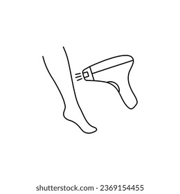 hair removal icon - vector