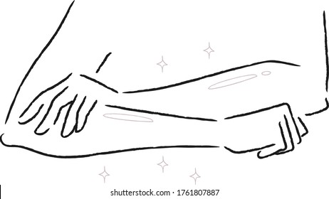 Hair removal illustration.
Beautiful woman's arm.