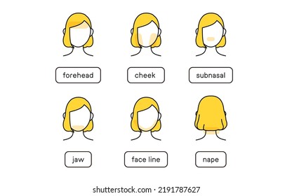 Hair Removal Illustration for Women Facial Hair Removal