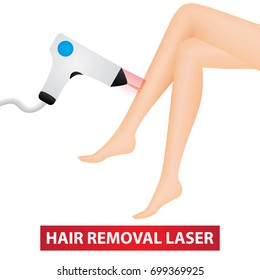 Hair Removal Laser Vector Illustration