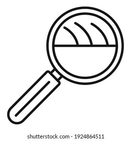 Hair removal magnifier icon. Outline hair removal magnifier vector icon for web design isolated on white background