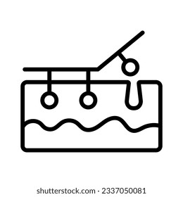 Hair removal outline vector icon. Woman hair remove. Line style vector. Beauty cosmetic. Hair treatment. Tools for depilation. Outline symbol.