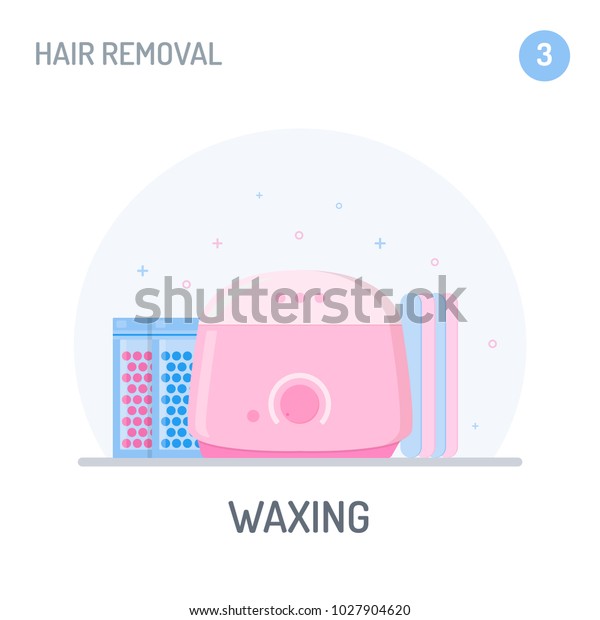 Hair Removal Waxing Hot Wax Warmer Stock Vector Royalty Free