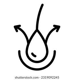 Hair remove wax drop icon outline vector. Candle cream. Aroma glass
