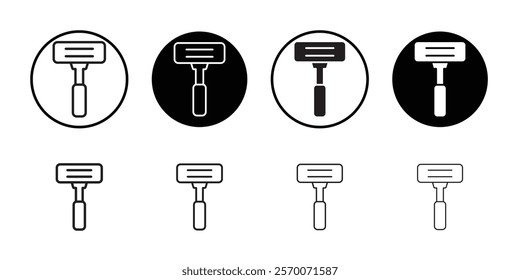 Hair removing razor icon Outline vector for web ui