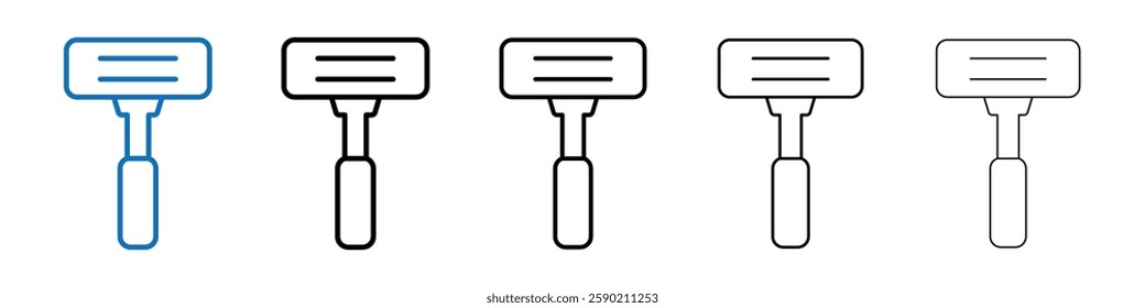 Hair removing razor icon Outline vector logo for web ui