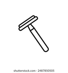 Hair removing razor logo sign vector outline