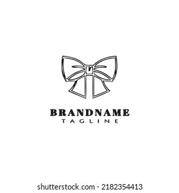 hair ribbon logo icon template modern vector illustration