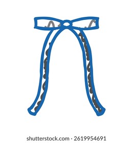 hair ribbons japanese school doodle icon sketch vector. hair ribbons japanese school sign. isolated symbol illustration