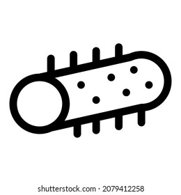 hair roll icon with black outline style