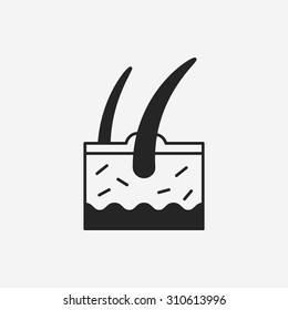Hair root icon