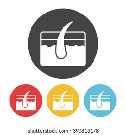 Hair root icon