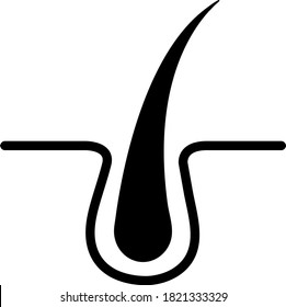 Hair root icon material illustration / vector