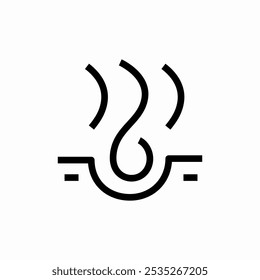 hair root icon sign vector