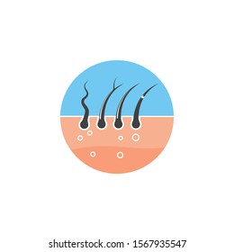 hair root icon vector illustration design template