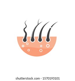 hair root icon vector illustration design template