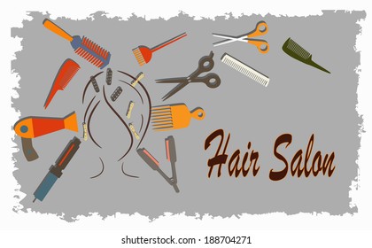 Hair Salon Stock Vector (Royalty Free) 188704271 | Shutterstock