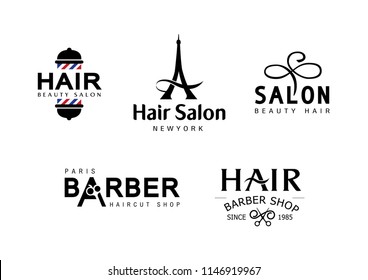 Hair salon and barber logo