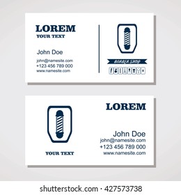 Hair salon barber shop Business Card design template