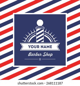 Hair salon barber shop sign and services design template