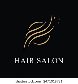 Idea de concepto de diseño de logotipo de belleza de salón de cabello