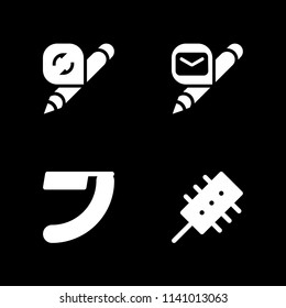 hair salon, blade, pencil and pencil icons set. Vector graphic design for web and application